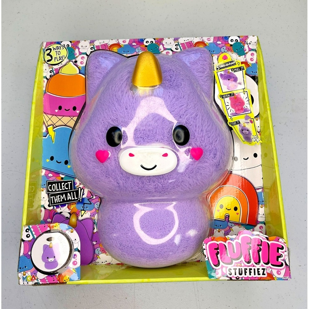 Fluffie Stuffiez Large Unicorn Plush Collectible Surprise Reveal Toy Animal New
